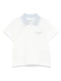 Fendi Kids piqué-weave polo shirt - White