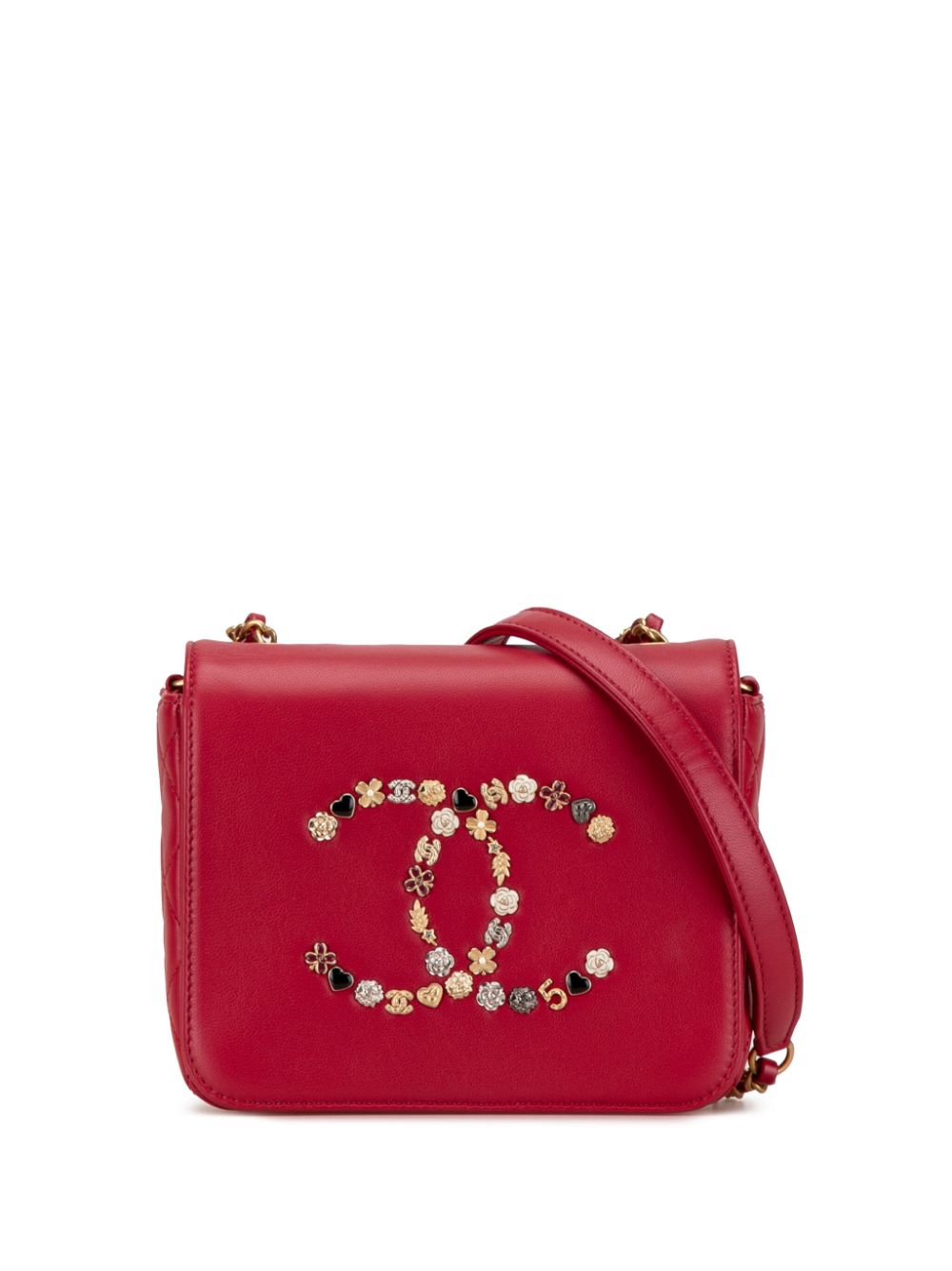 CHANEL Pre Owned Borsa a Tracolla Lucky Charms Flap In Pelle Di Vitello 2020 Rosso FARFETCH IT