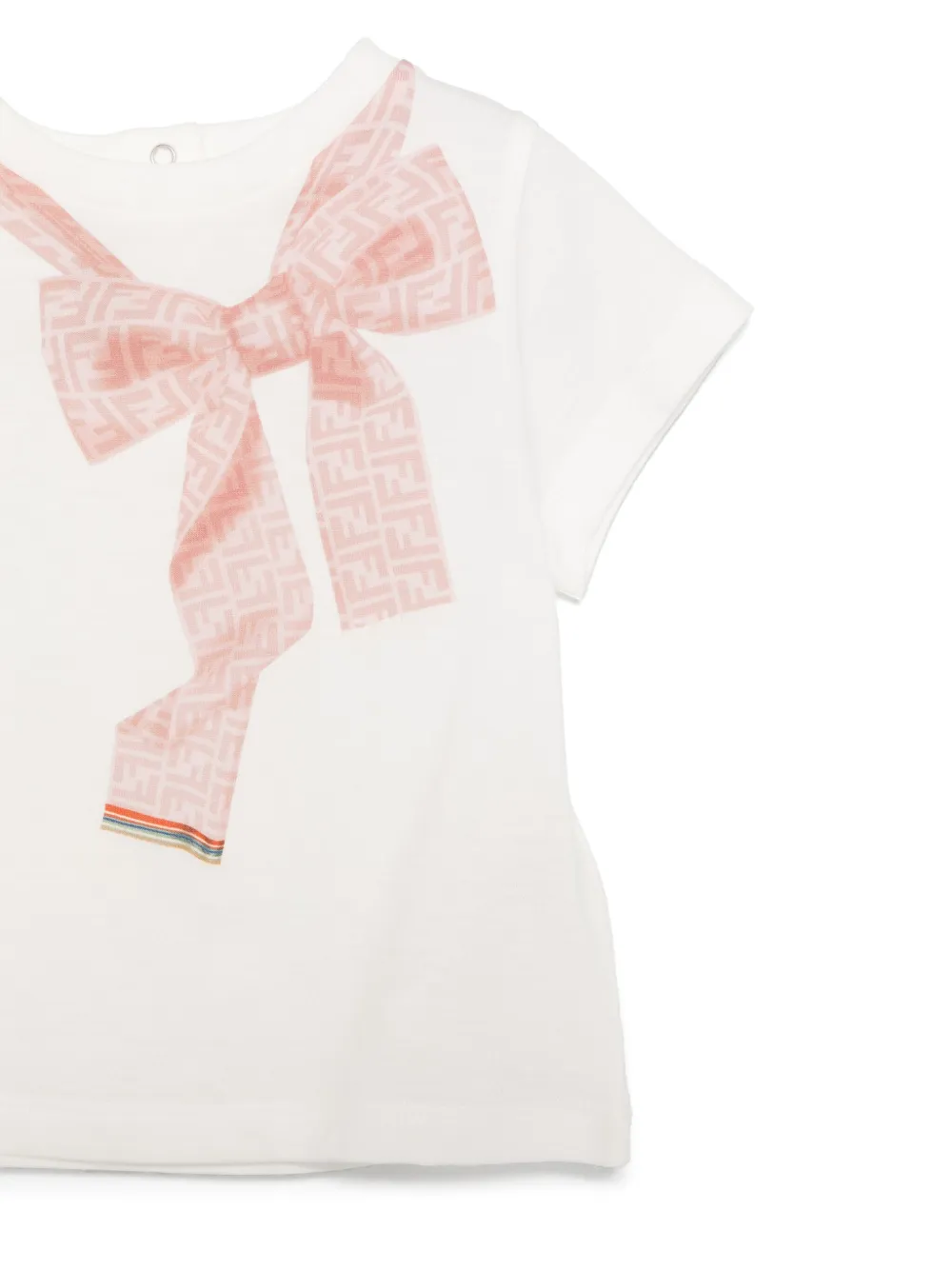 Fendi Kids Jersey T-shirt met print Wit