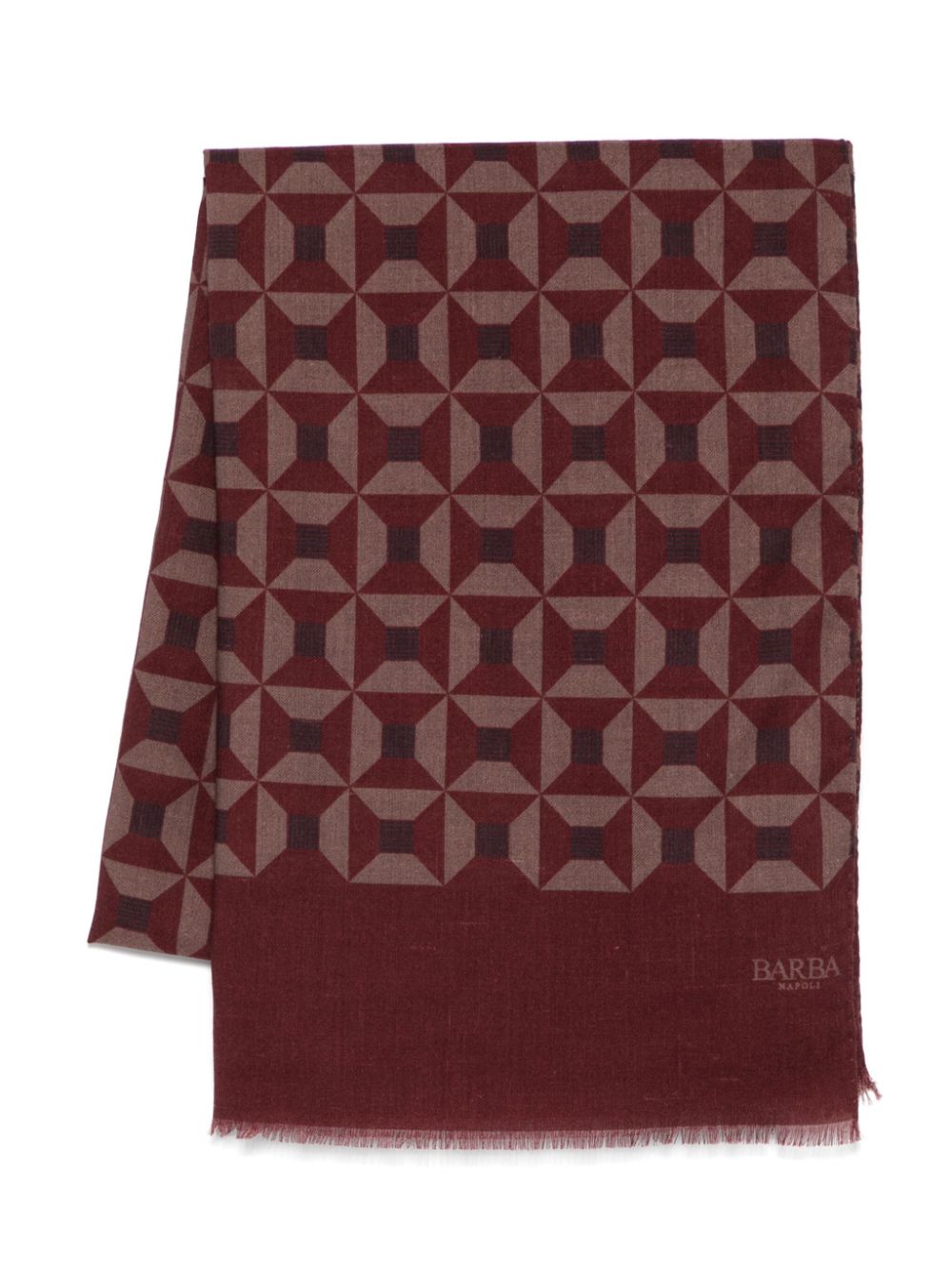 geometric-print scarf