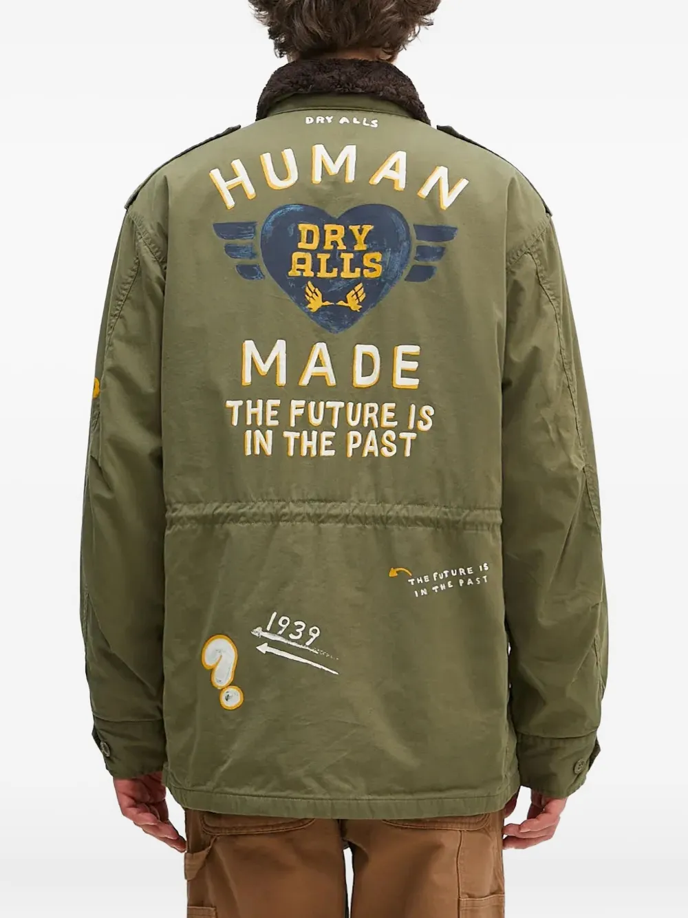 Human Made Shirtjack met print Groen
