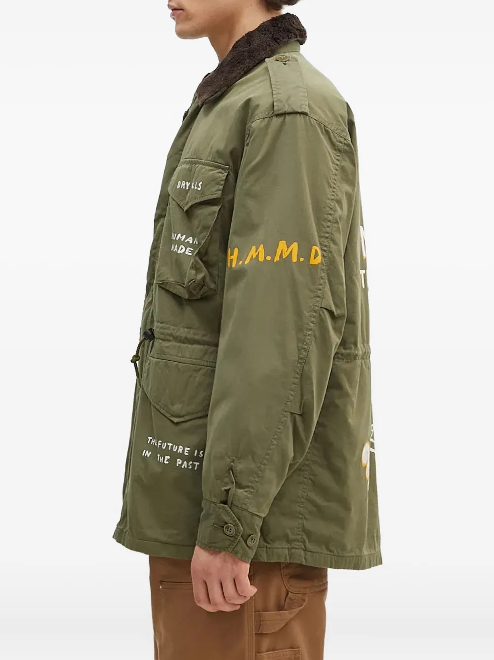 Human Made Shirtjack met print Groen