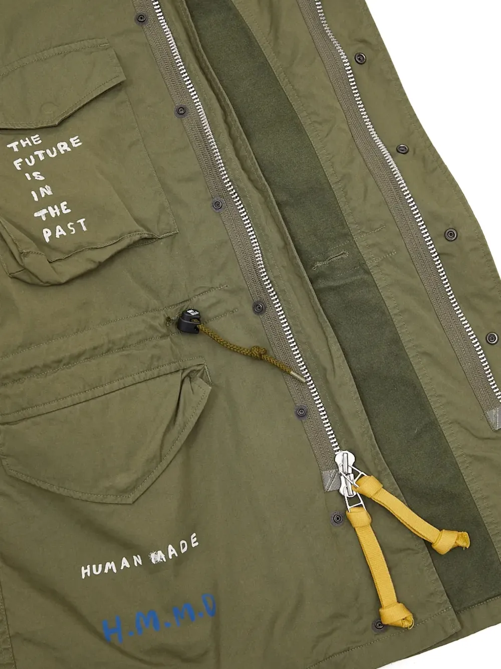 Human Made Shirtjack met print Groen