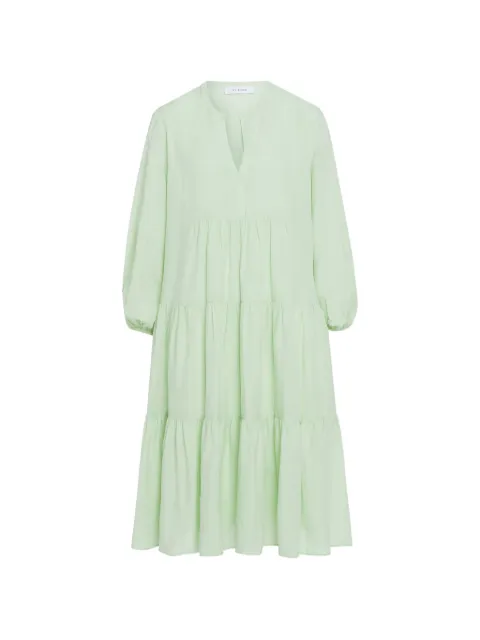  IVY OAK tiered V-neck midi dress