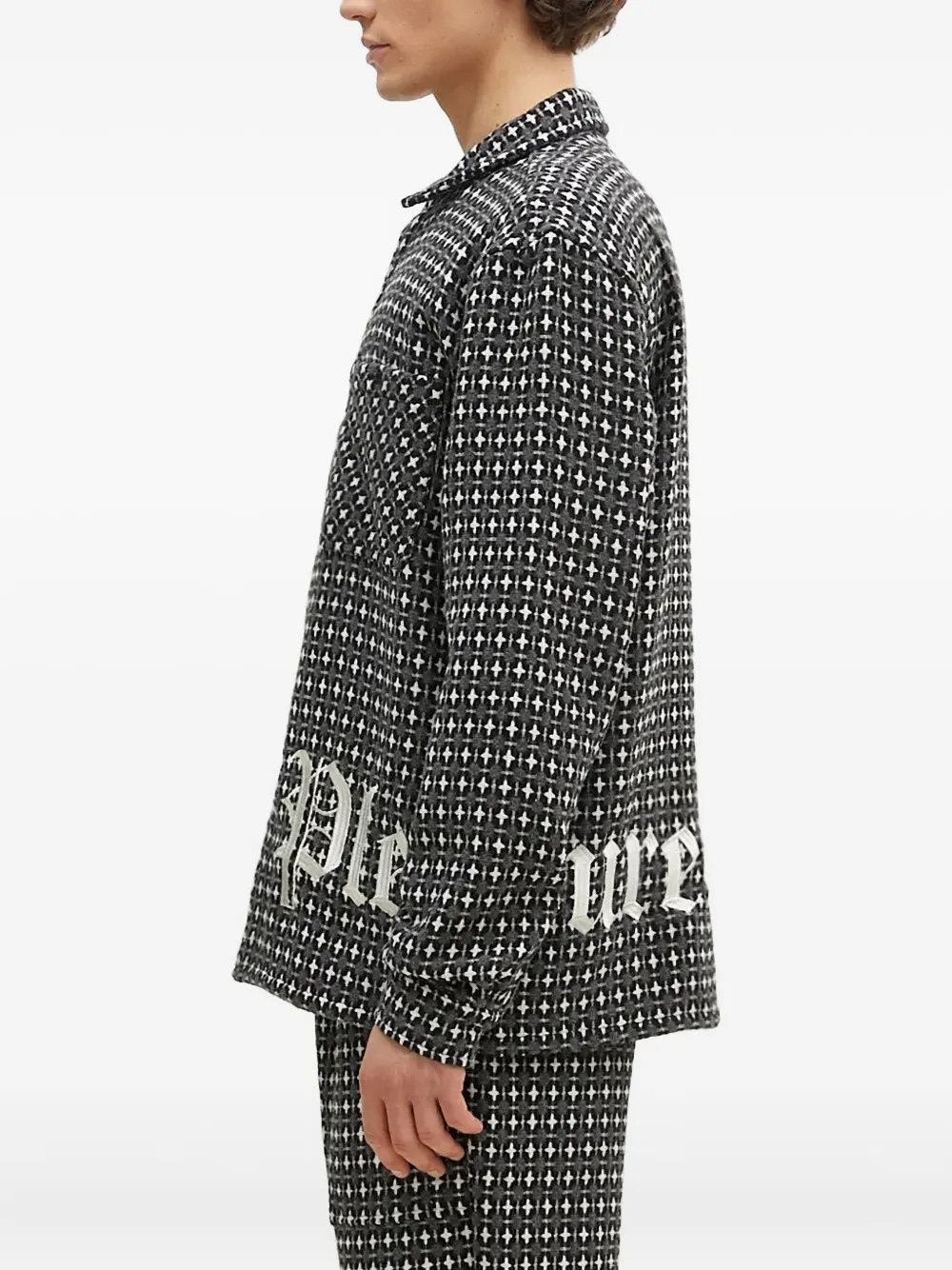 Pleasures embroidered-logo long-sleeve shirt - Grijs