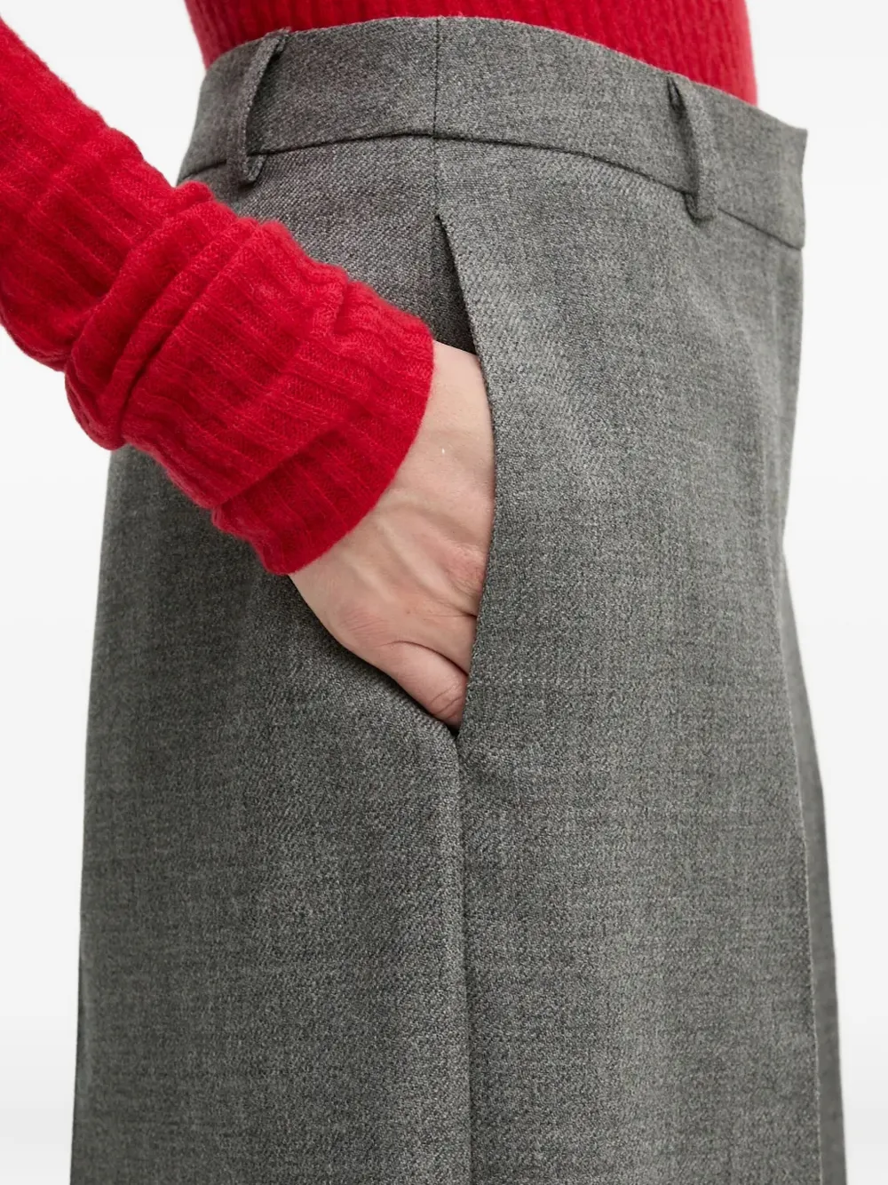 Herskind Pleated Belt-loops Trousers In Gray