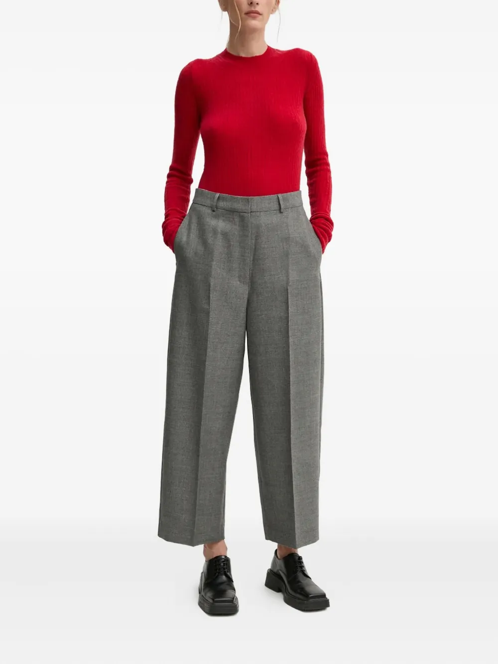 Herskind Pleated Belt-loops Trousers In Gray