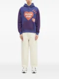 Human Made heart-print two-tone hoodie - Blue
