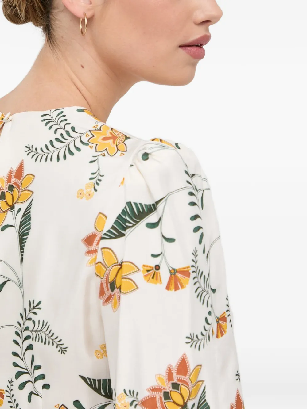 IVY OAK Jurk met bloemenprint Beige