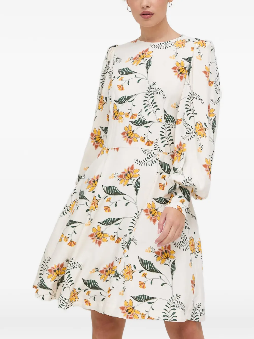 IVY OAK Jurk met bloemenprint Beige
