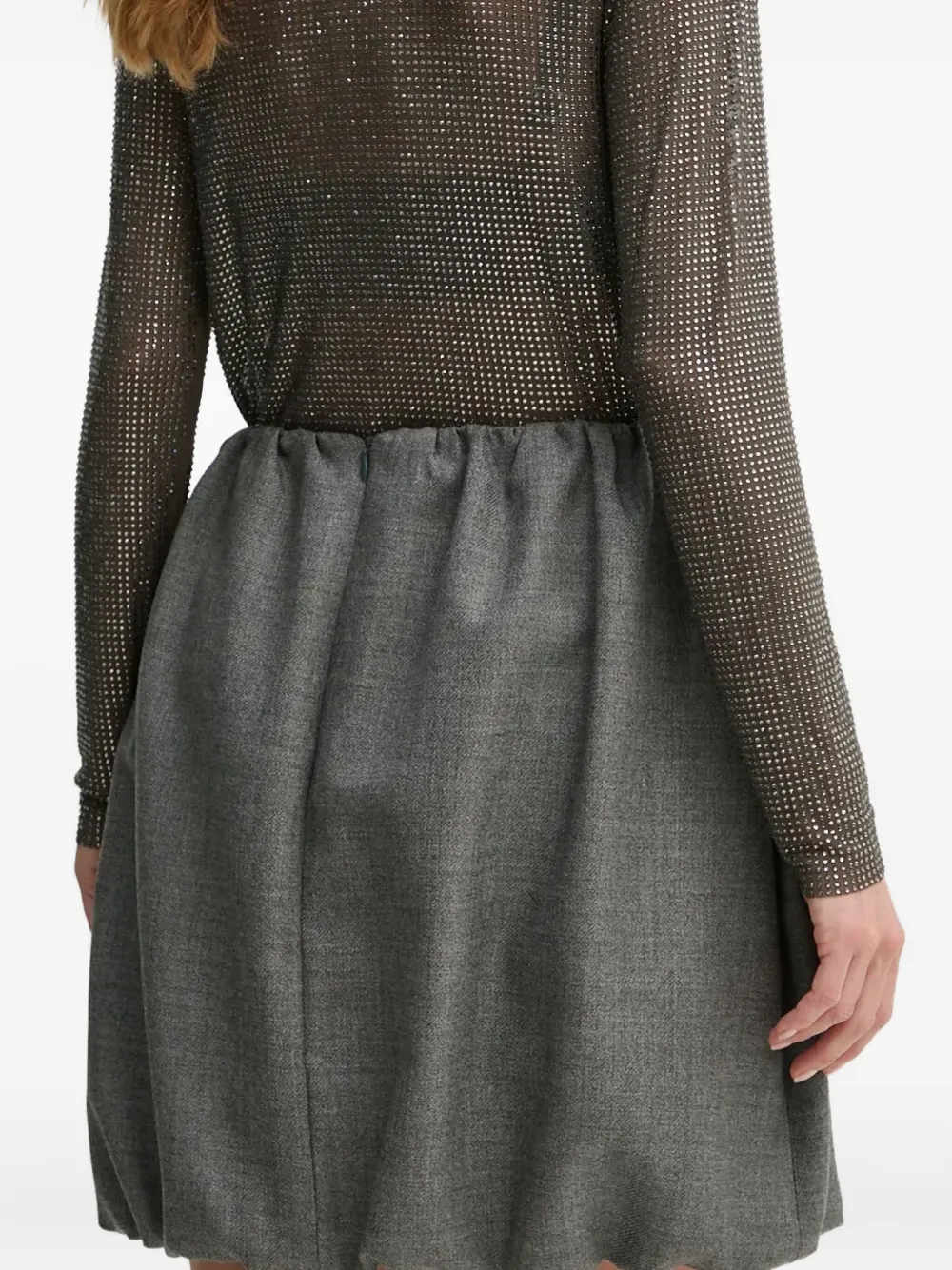 Herskind Evans Gathered Mini Skirt In Gray