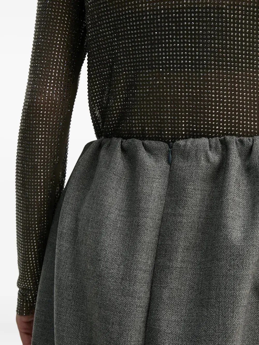 Herskind Evans Gathered Mini Skirt In Gray
