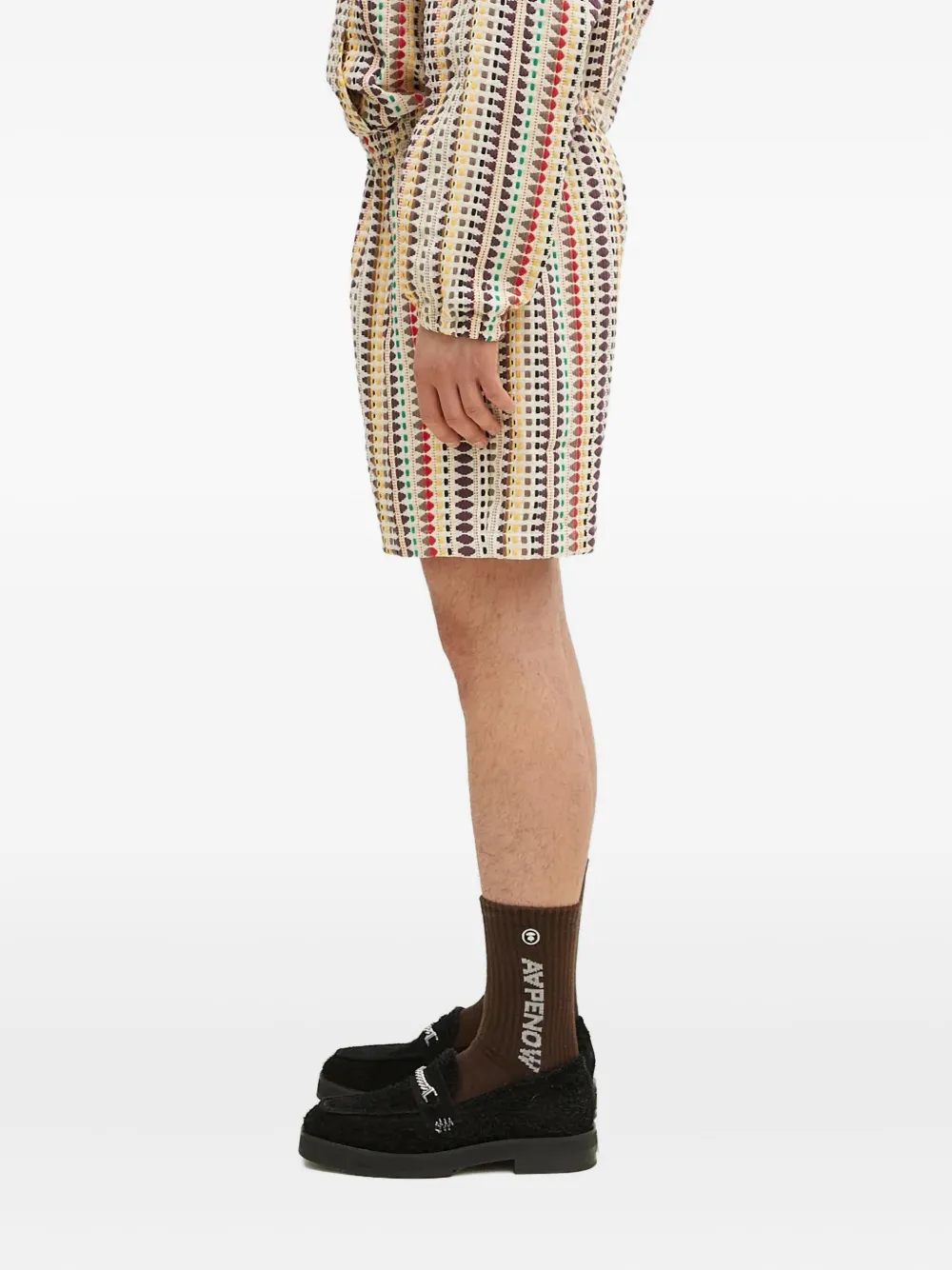 Pleasures elasticated-waist bermuda shorts - Beige
