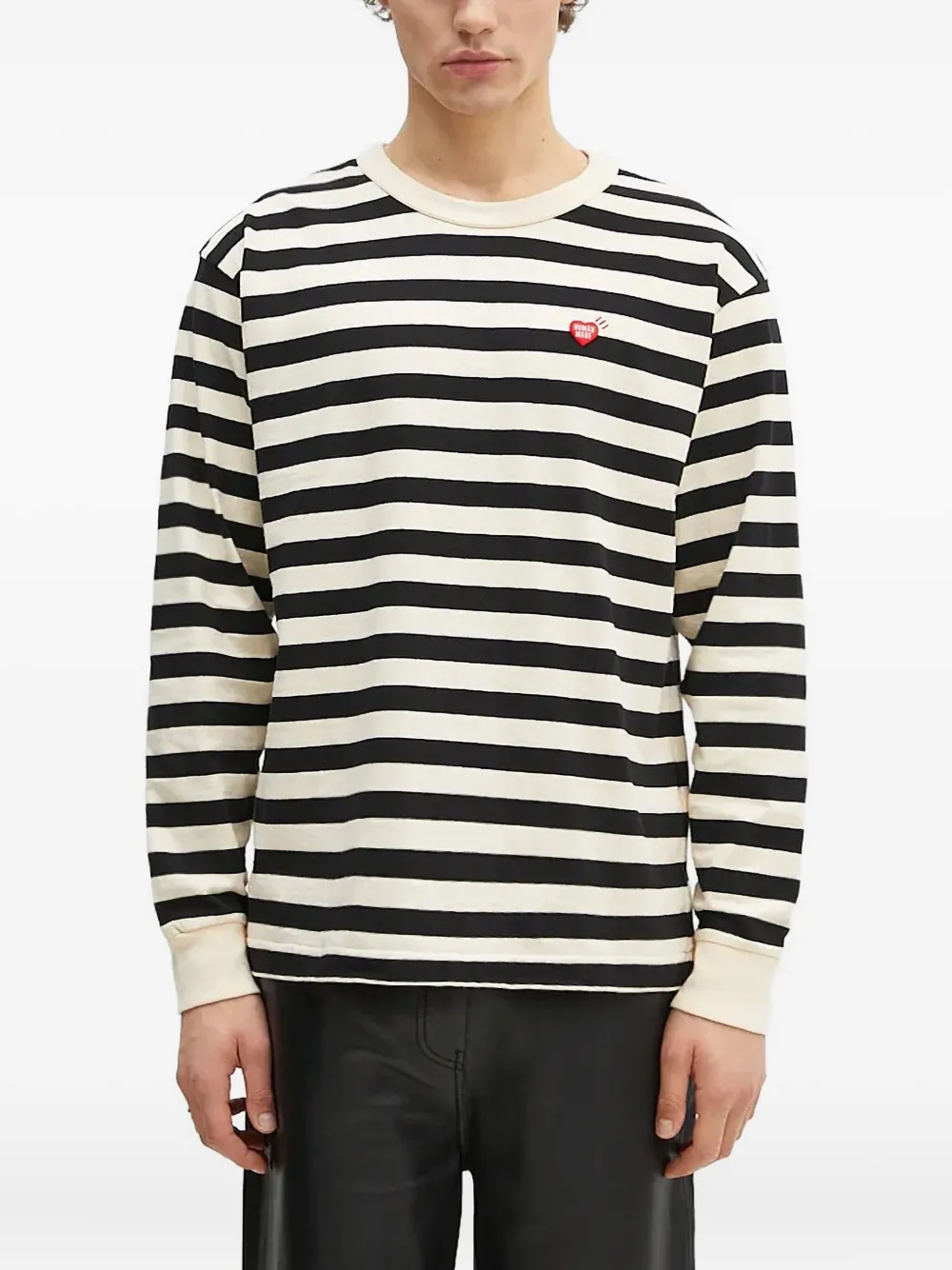 Human Made heart-logo striped long-sleeve T-shirt | T-Shirts | Image 2