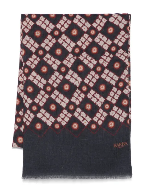 Barba geometric-print scarf