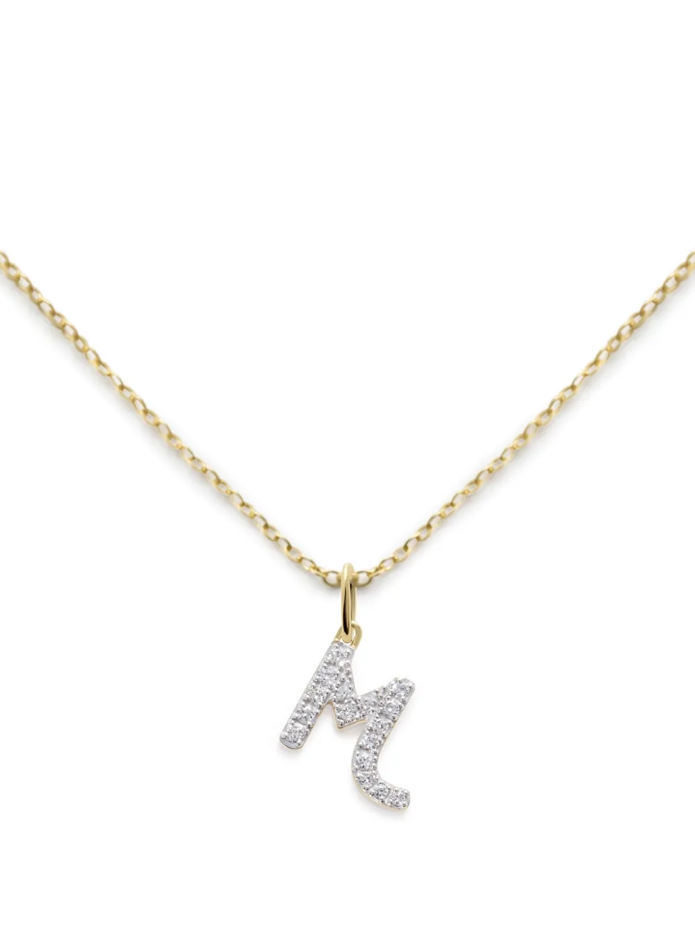 Monica Vinader M ダイヤモンド ネックレス 14Kイエローゴールド - ゴールドトーン Monica Vinader M ダイヤモンド ネックレス 14Kイエローゴールド - ゴールドトーン