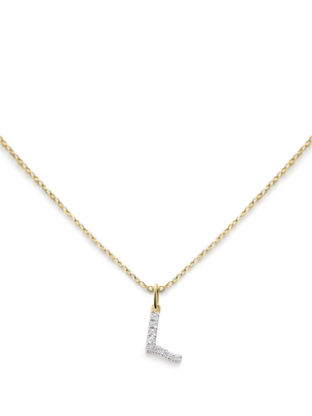 Monica Vinader L ダイヤモンド ネックレス 14Kイエローゴールド - ゴールドトーン Monica Vinader L ダイヤモンド ネックレス 14Kイエローゴールド - ゴールドトーン