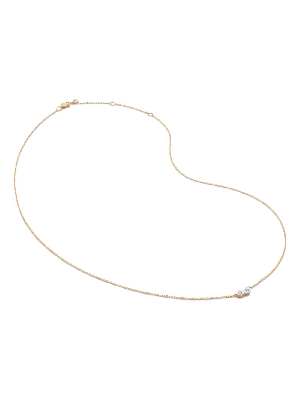 Monica Vinader 14K yellow gold diamond chain necklace