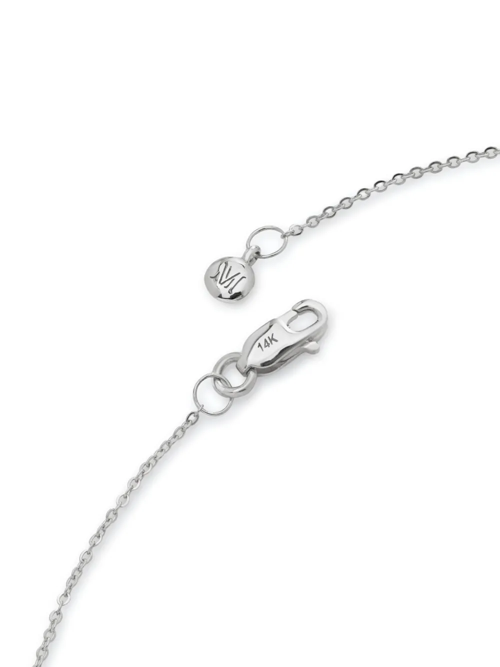 Monica Vinader 14k White Gold Super Fine Bracelet In Silver