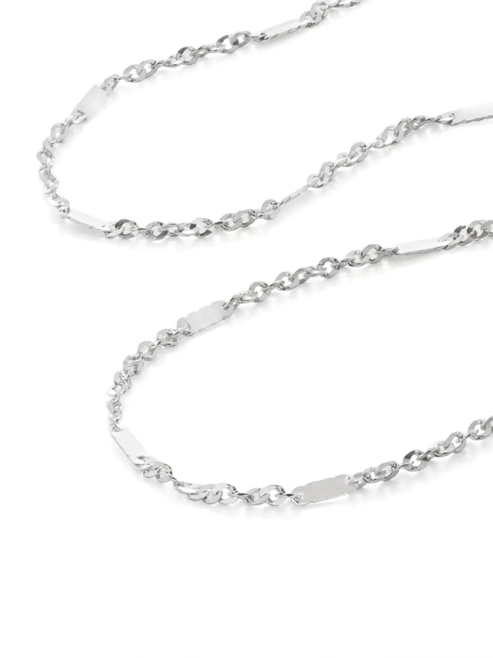 Monica Vinader Gold Shimmer Chain Bracelet In Silver