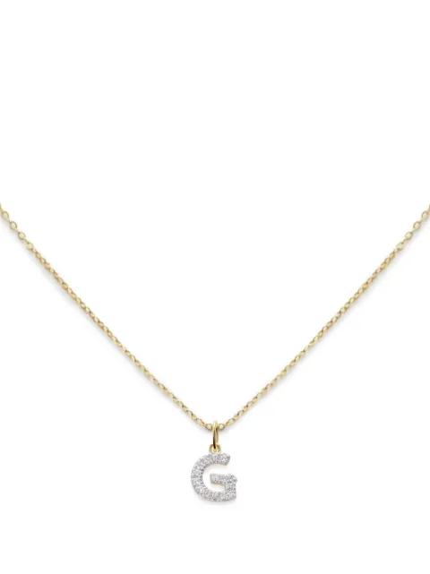 Monica Vinader 14kt yellow gold Q diamond necklace