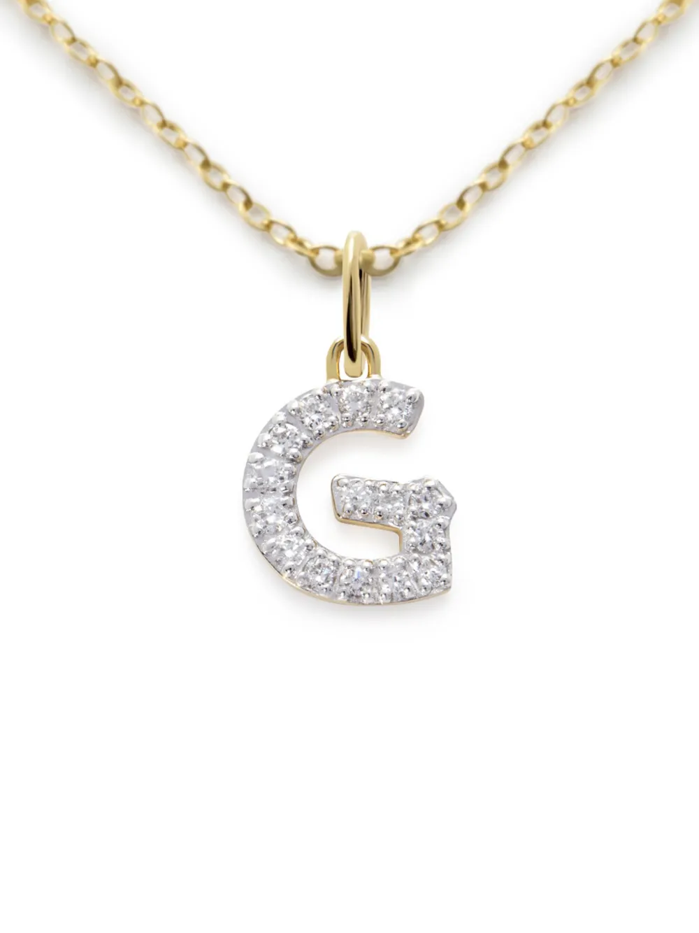 Monica Vinader collar Q en oro amarillo de 14kt con diamantes | Joyas de lujo | Image 2