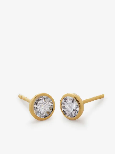 Monica Vinader aretes con diseño solitario