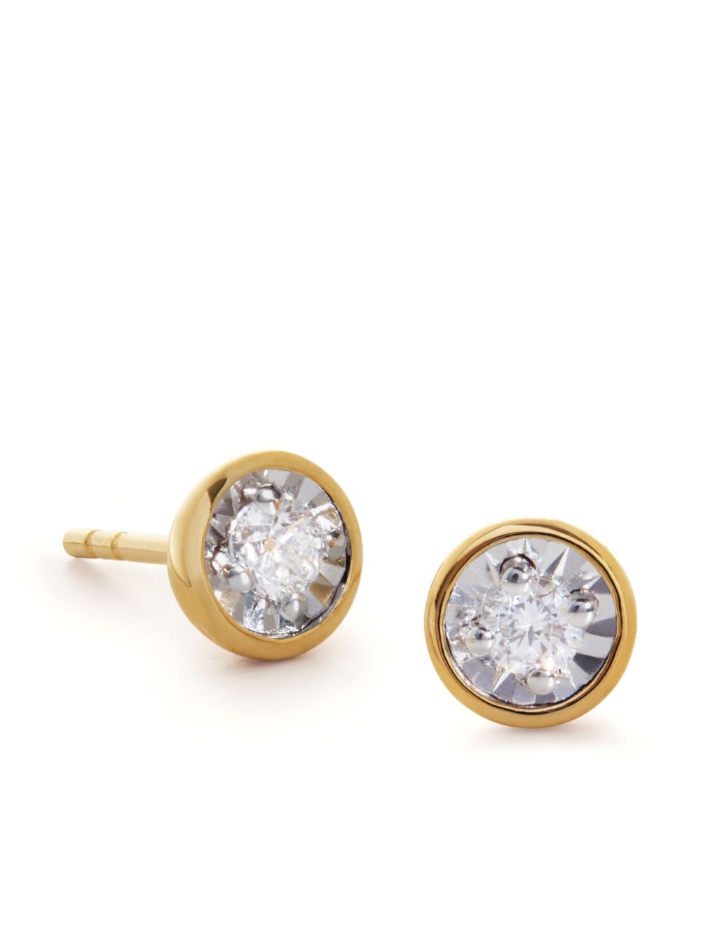 Monica Vinader solitaire earrings - Goud