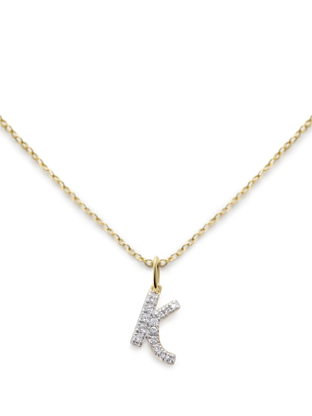 Monica Vinader K ダイヤモンド ネックレス 14Kイエローゴールド - ゴールドトーン Monica Vinader K ダイヤモンド ネックレス 14Kイエローゴールド - ゴールドトーン
