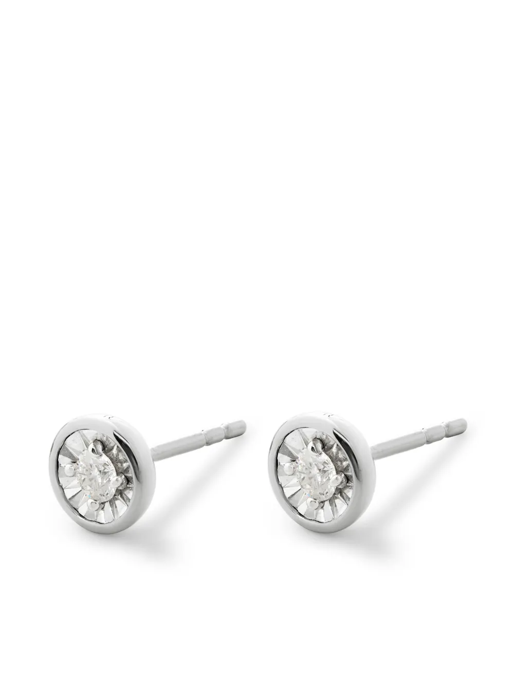 Monica Vinader aretes con apliques de diamantes | plateado | Image 1