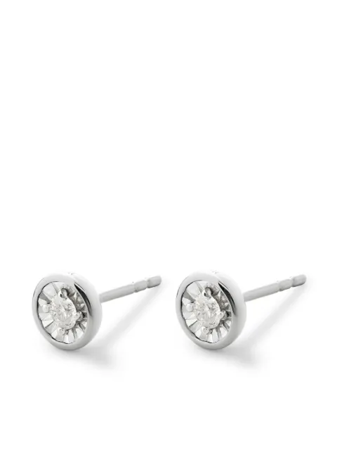 Monica Vinader aretes con apliques de diamantes