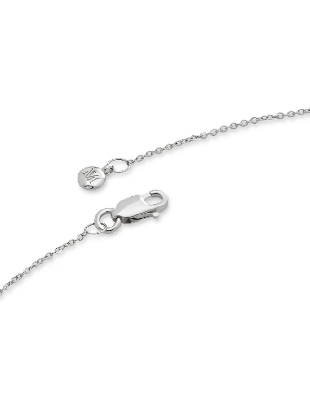 Monica Vinader Twisted Curb Link Station Chain Necklace In Silver