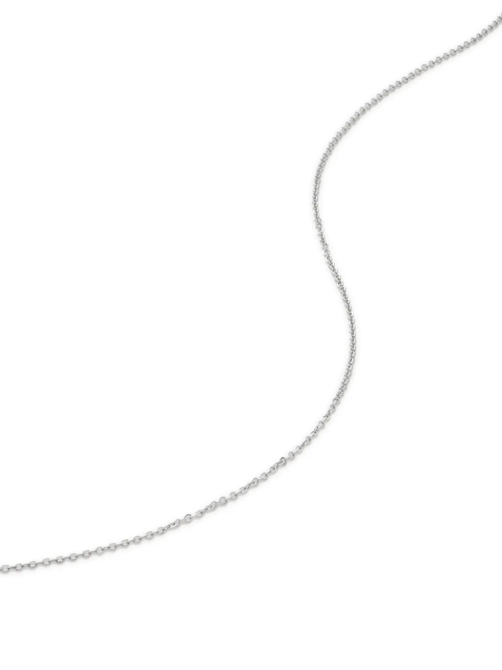 Monica Vinader Twisted Curb Link Station Chain Necklace In Silver
