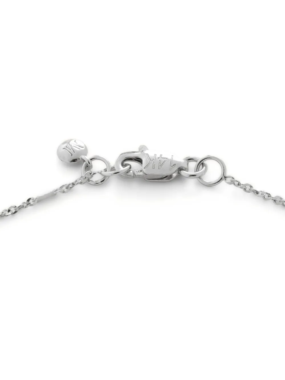 Monica Vinader 14kt White Gold Shimmer Chain Necklace In Silver