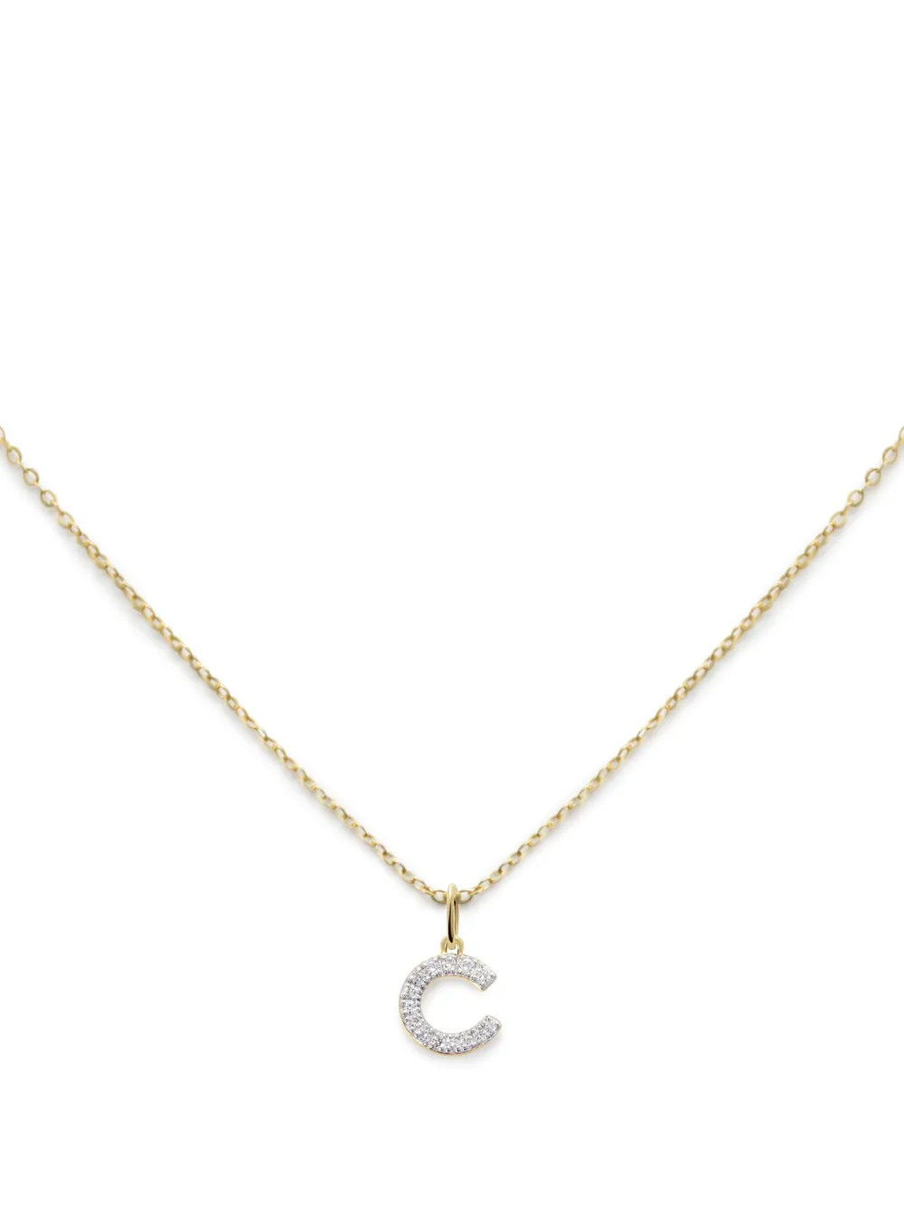 Monica Vinader C ダイヤモンド ネックレス 14Kイエローゴールド - ゴールドトーン Monica Vinader C ダイヤモンド ネックレス 14Kイエローゴールド - ゴールドトーン