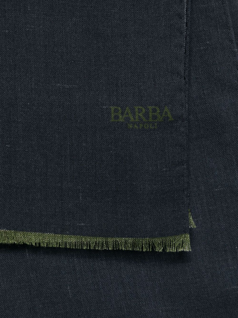 Barba Sjaal met franje - Blauw