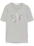 Tory Burch Crystal Logo T-shirt - Grey
