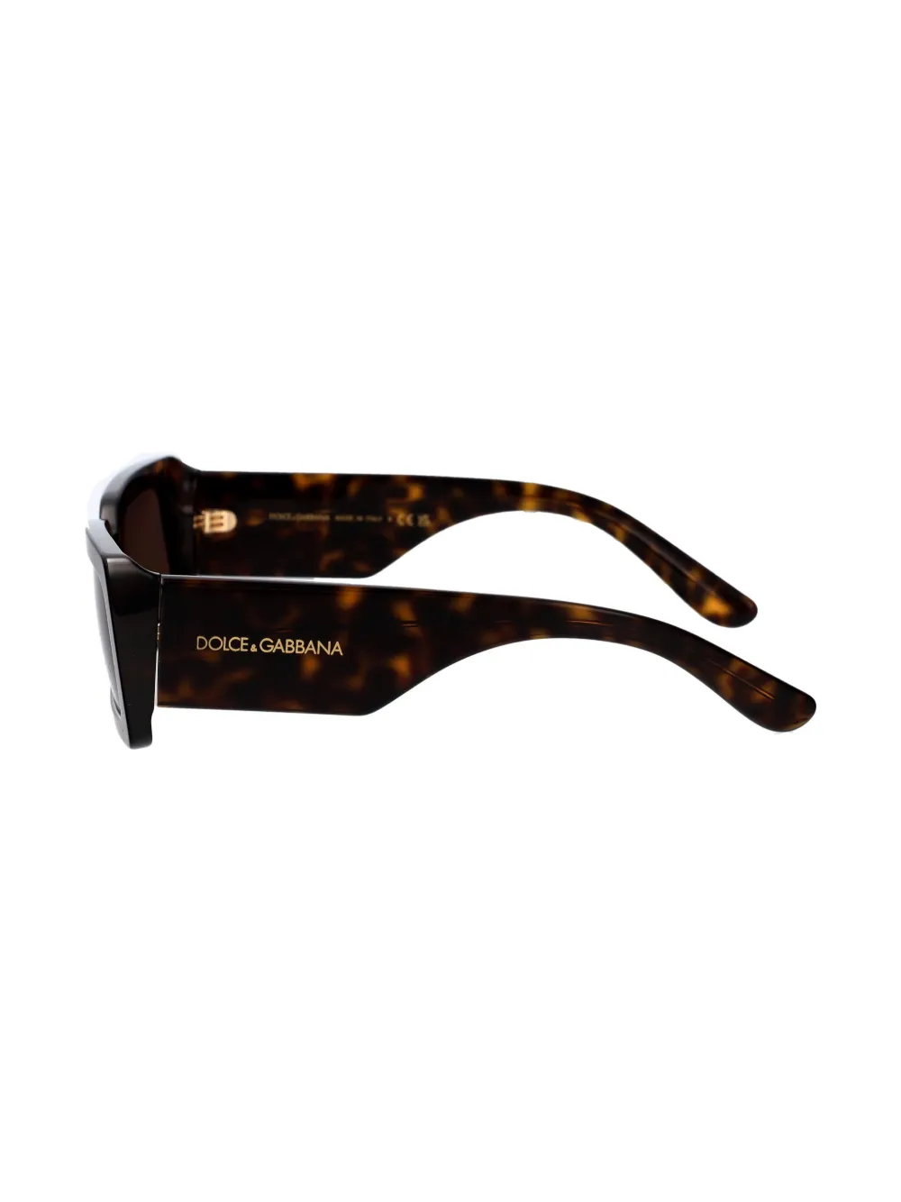 Dolce & Gabbana Eyewear Zonnebril met rechthoekig montuur Bruin