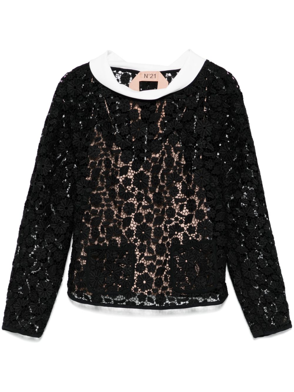 Nº21 floral-laced blouse