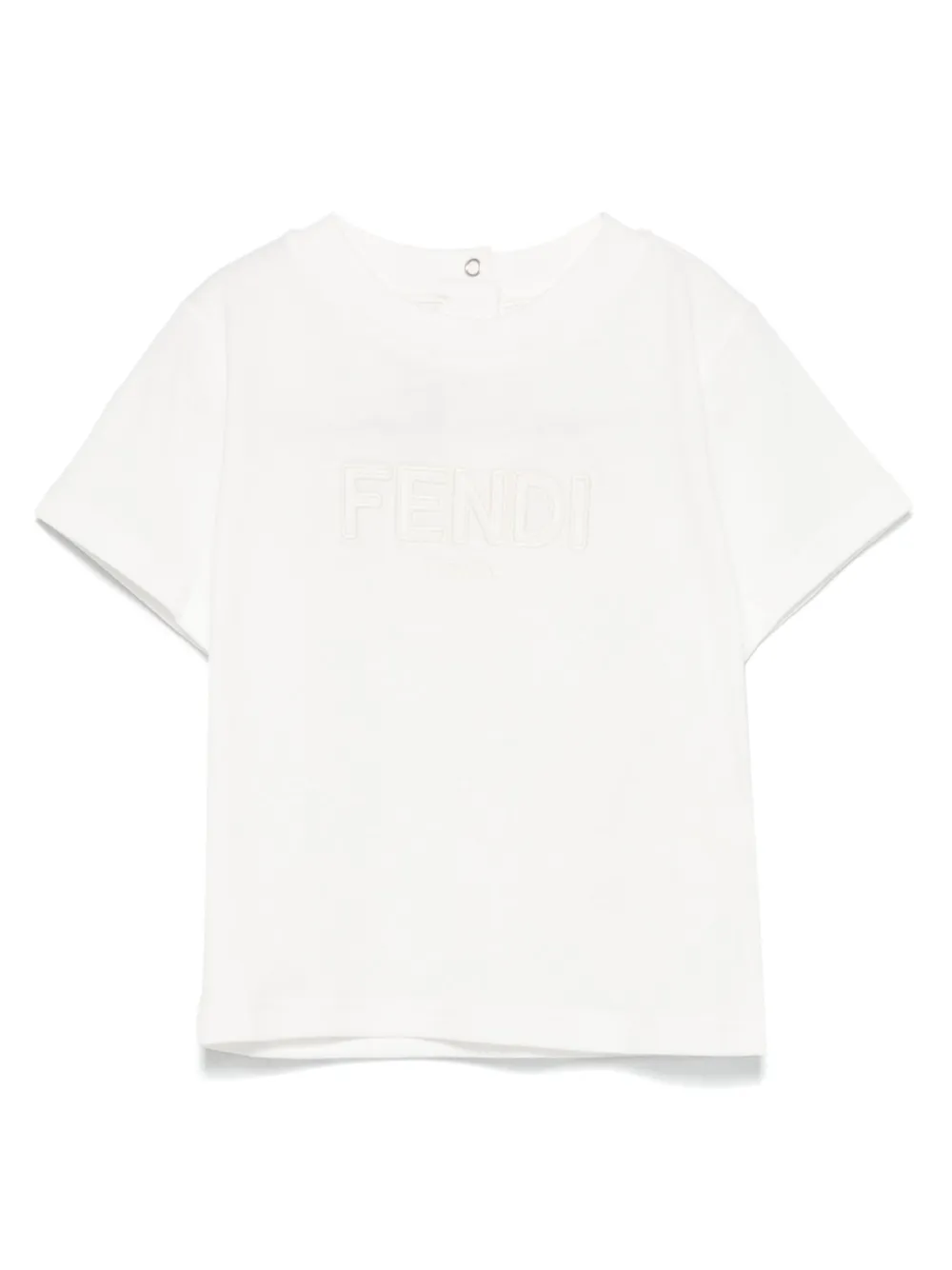 Fendi Kids T-shirt met geborduurd logo Wit