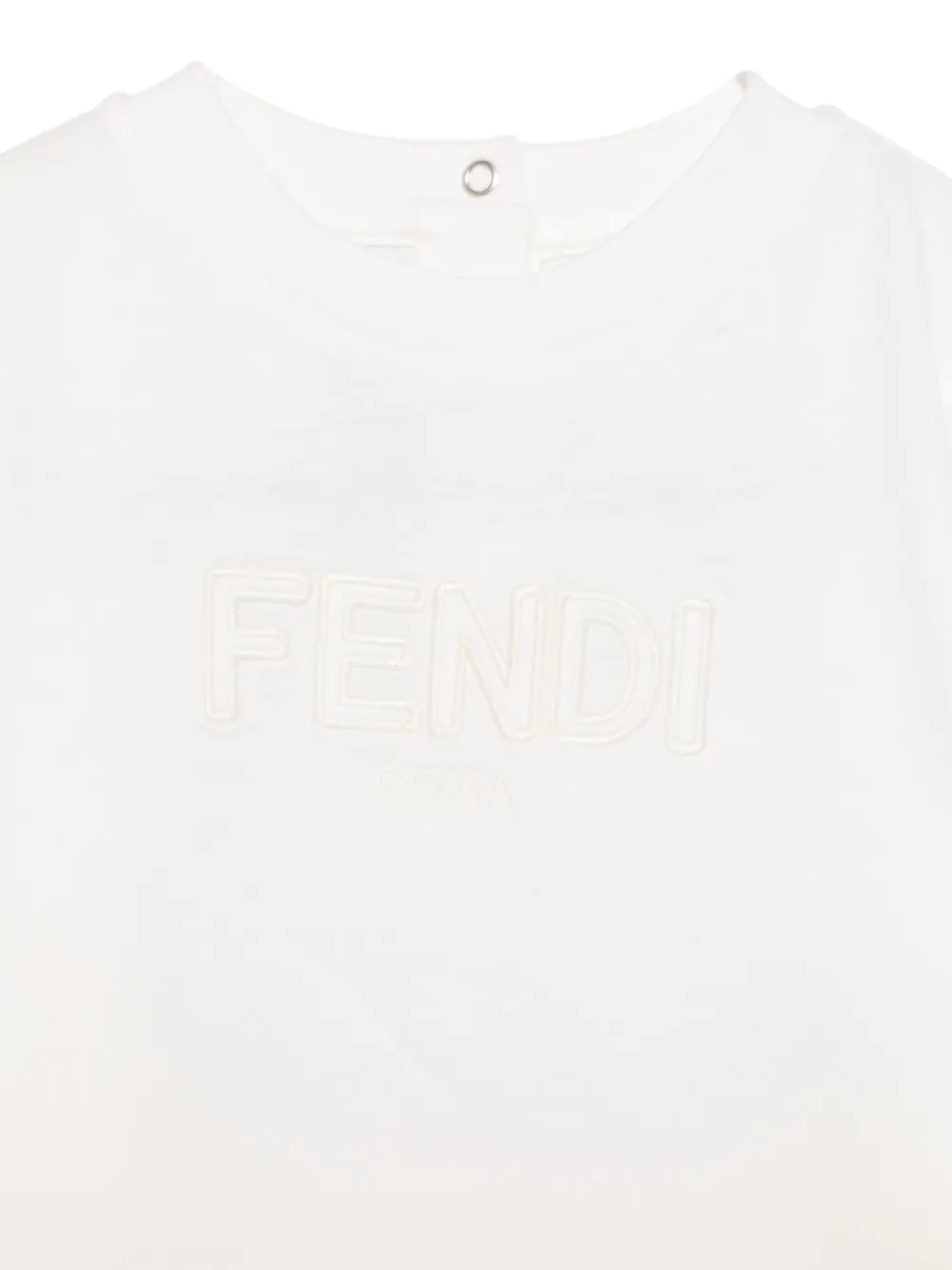Fendi Kids T-shirt met geborduurd logo Wit
