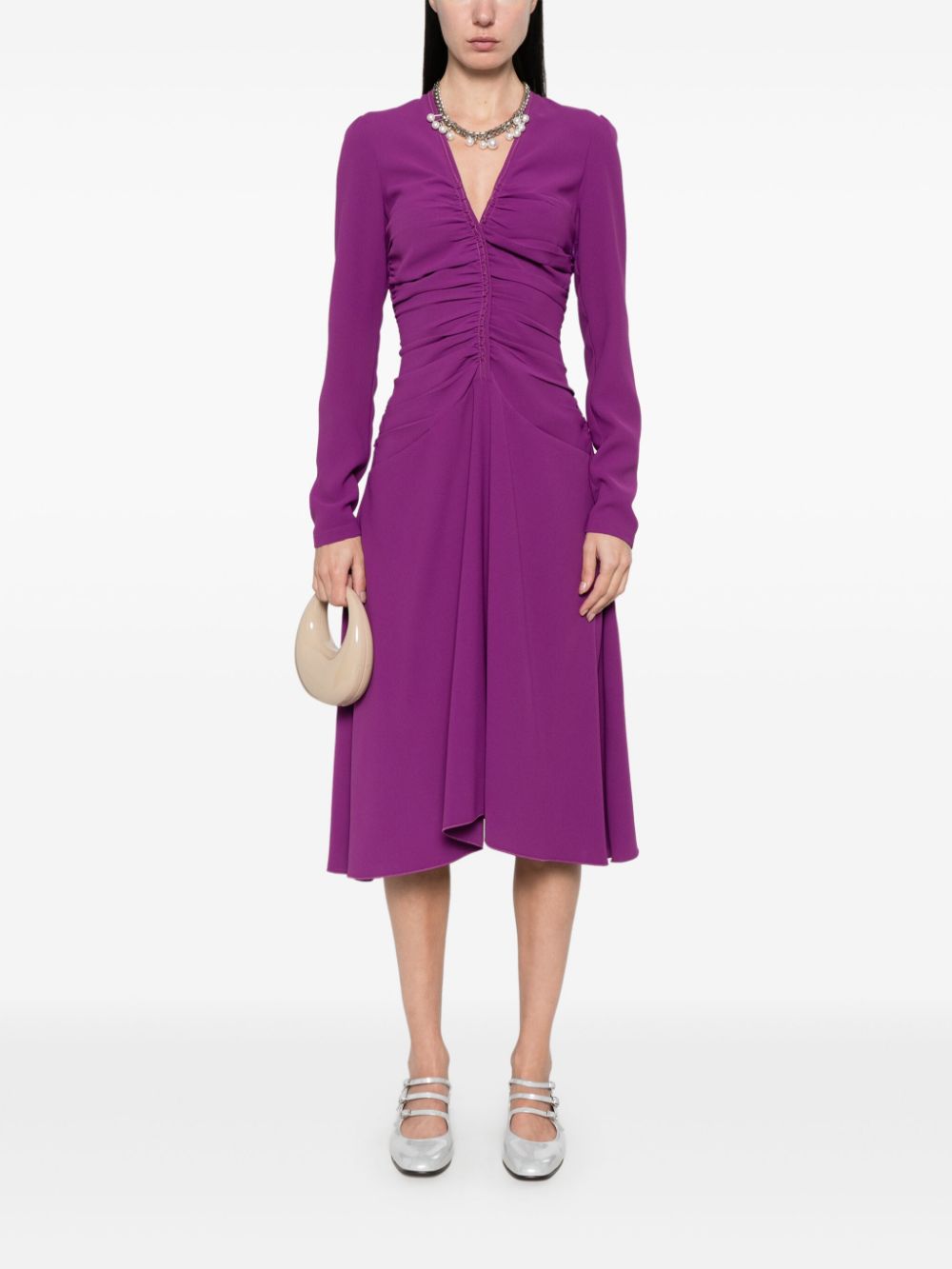 Nº21 crepe midi dress - Paars