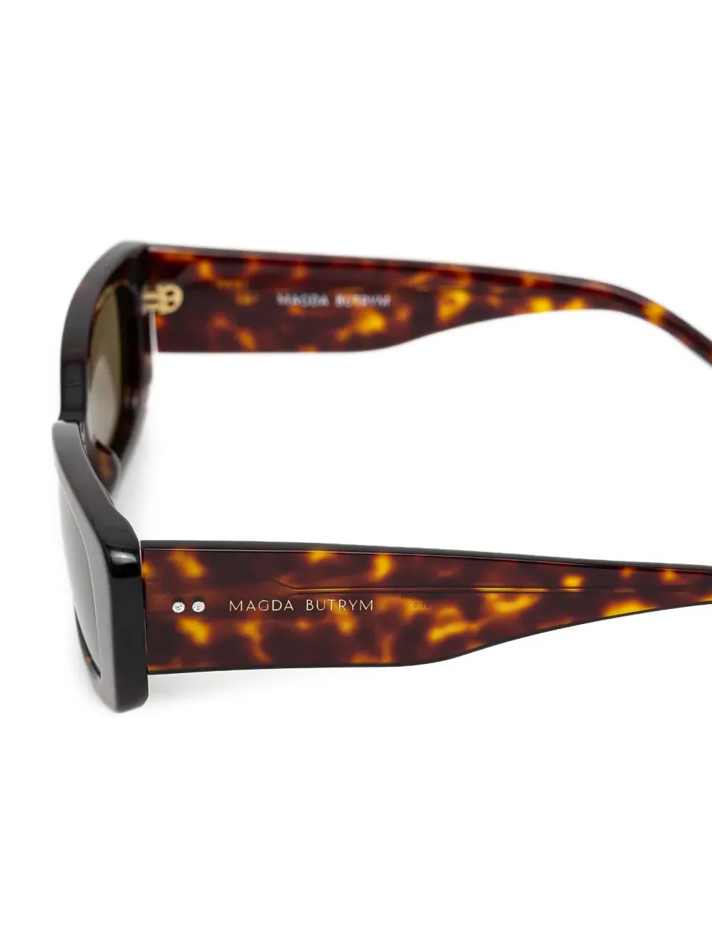  Magda Butrym Rectangle-frame Sunglasses - Brown 