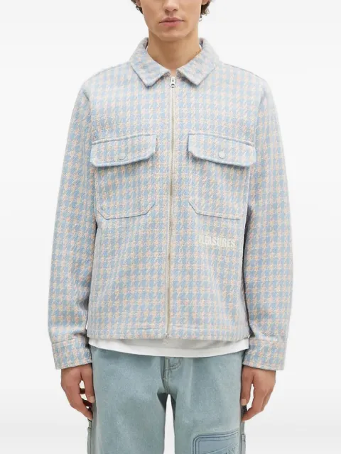 Pleasures houndstooth-pattern zip-front shirt jacket