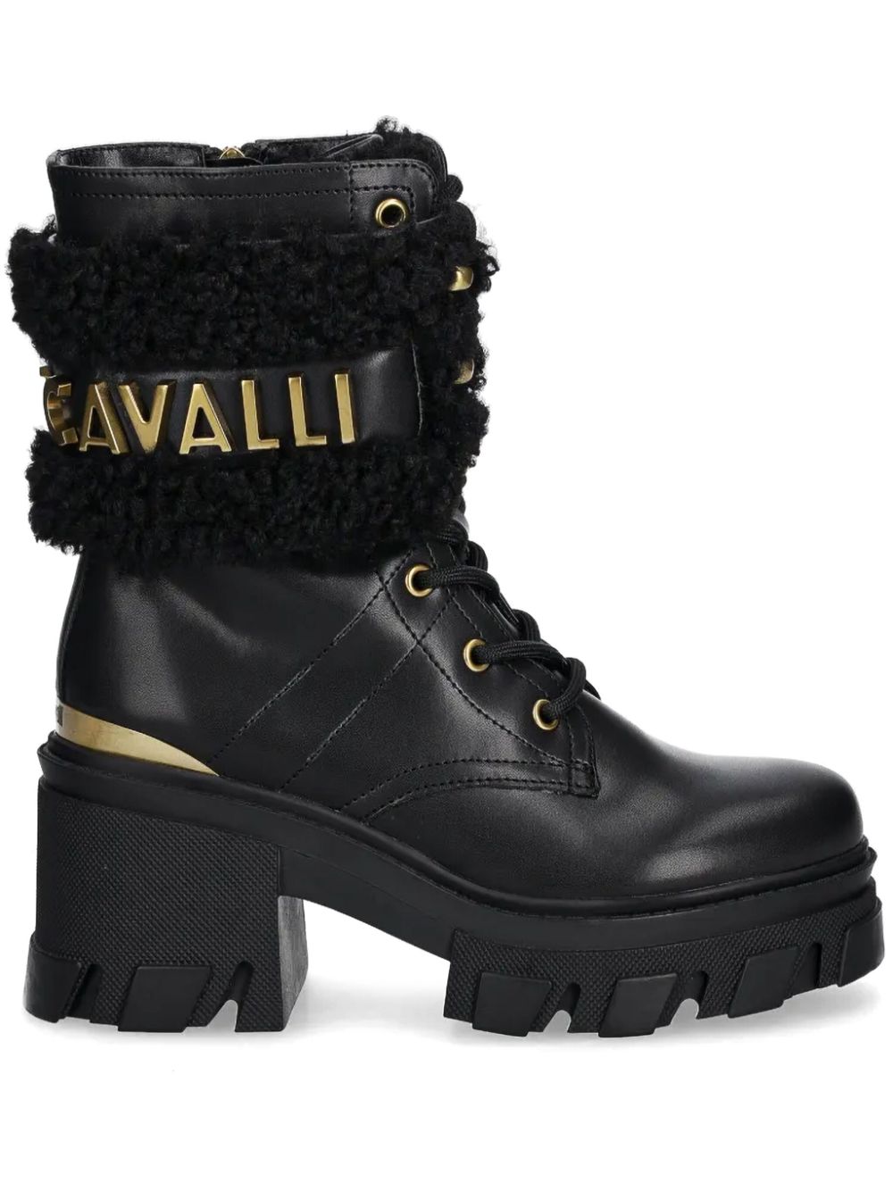 Just Cavalli Laarzen met logo Zwart