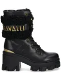Just Cavalli logo-lettering boots - Black