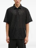 Pleasures lace-grid shirt - Black