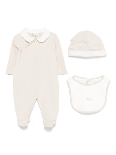 Fendi Kids embroidered-logo babygrow set