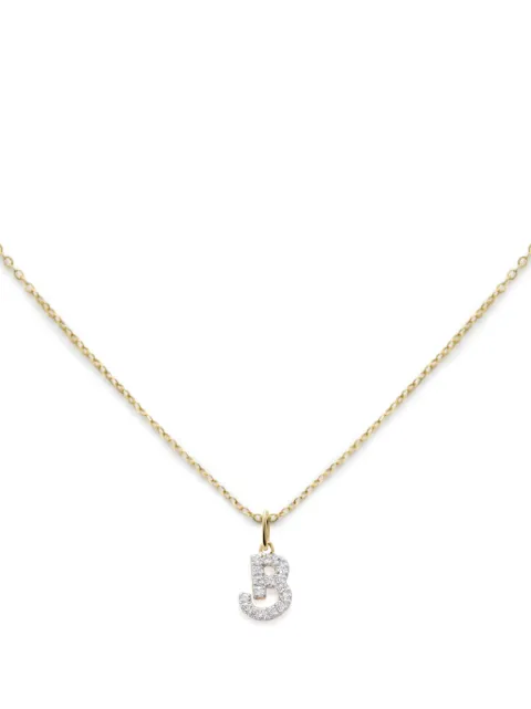 Monica Vinader 14kt yellow gold B diamond necklace