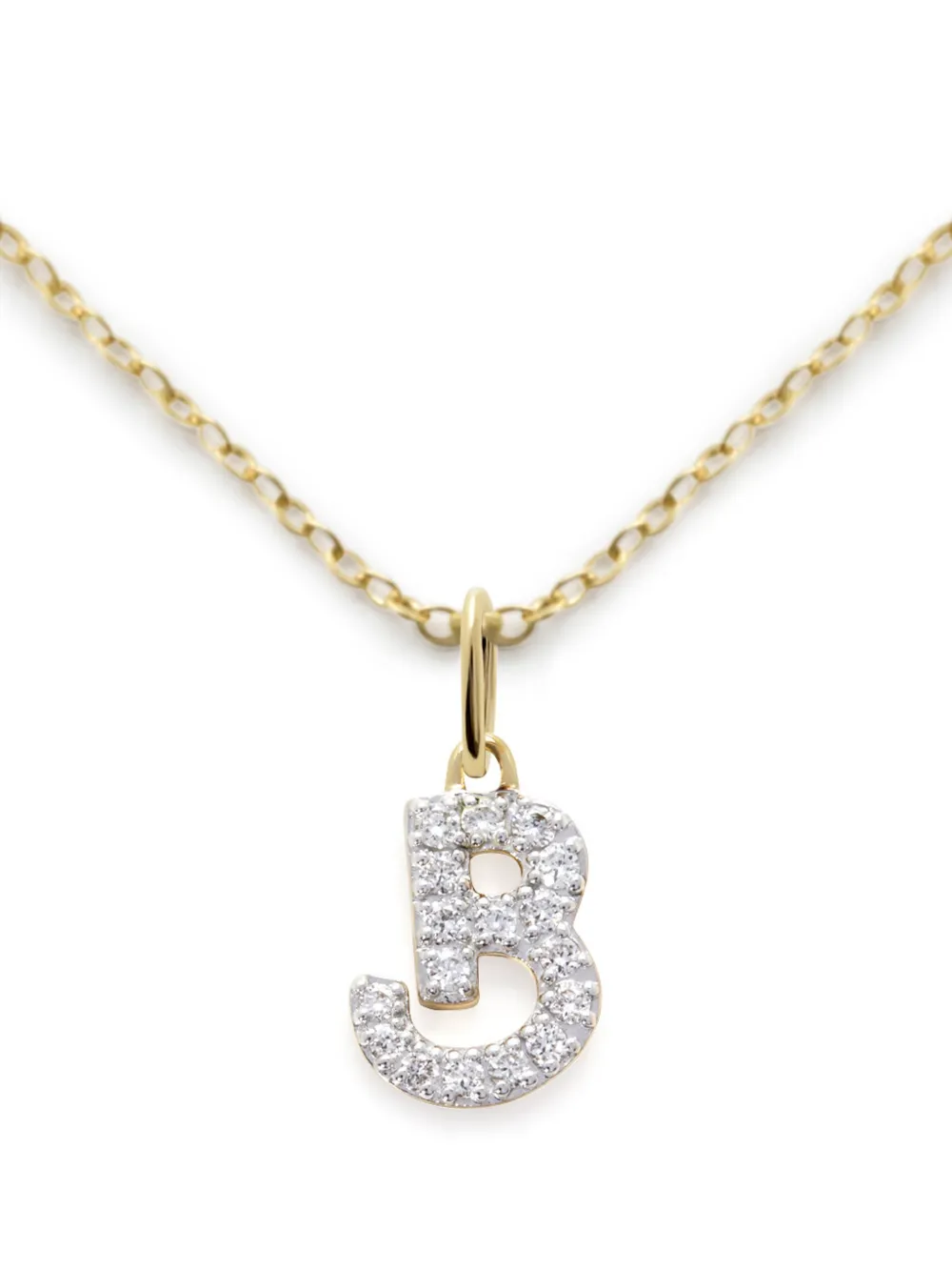 Monica Vinader 14kt geelgouden halsketting met diamant